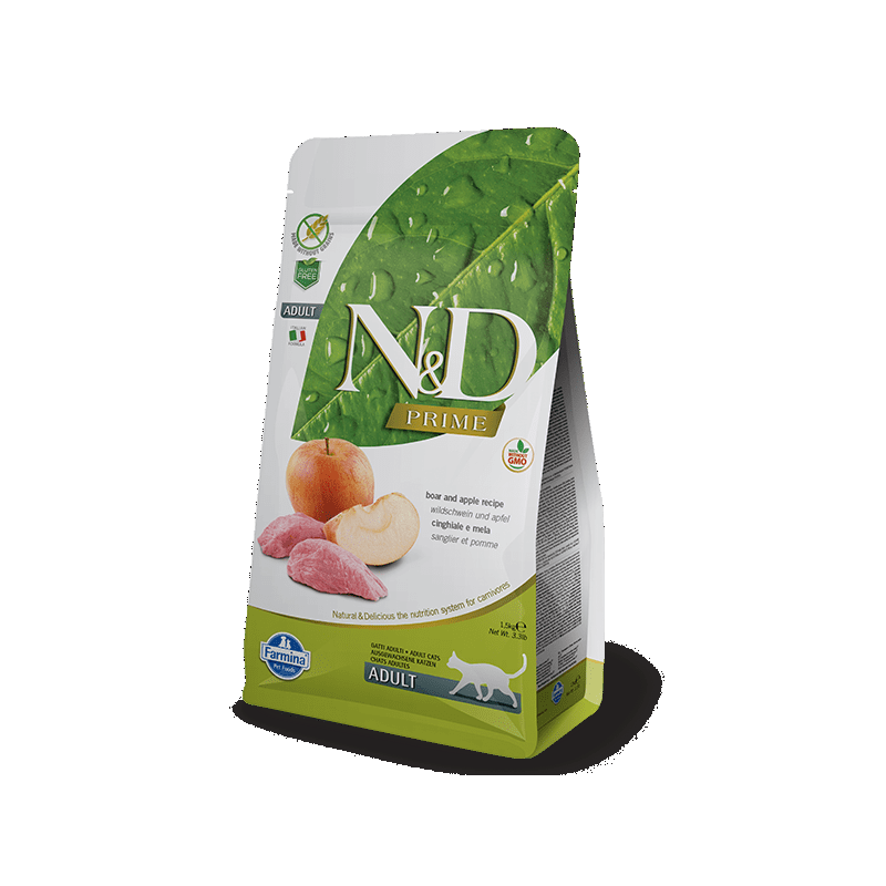 Farmina N&D Prime Adult Cat con Cinghiale e Mela per Gatti