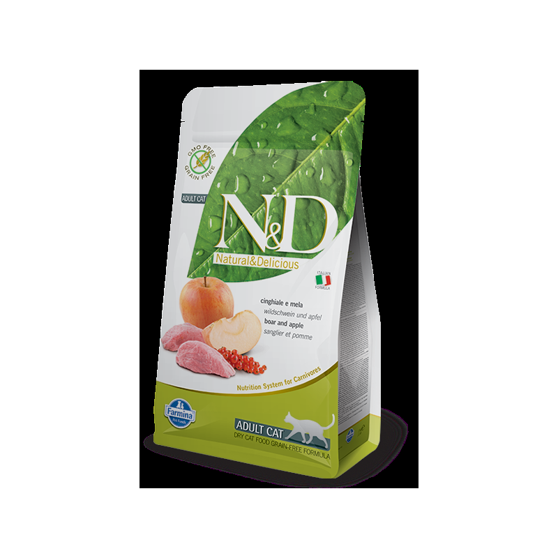 Farmina N&D Prime Adult Cat con Cinghiale e Mela per Gatti Hotsell