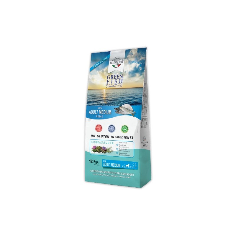GreenFish Dog Adult con Pesce per Cani Nuova