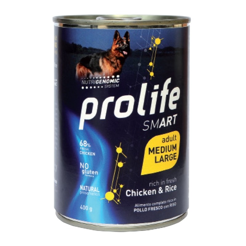 Prolife Smart Adult Pollo e Riso Cibo Umido per Cani Economico