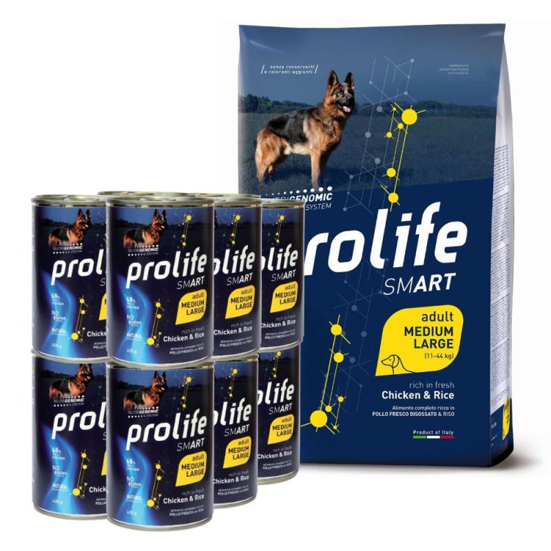 Prolife Smart Adult Pollo e Riso Cibo Umido per Cani Economico