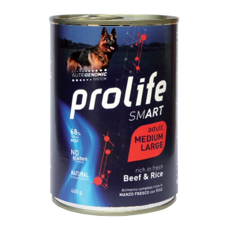 Prolife Smart Adult con Manzo e Riso Umido per Cani