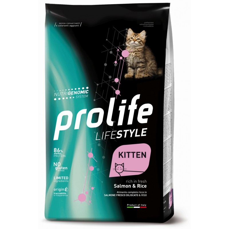 Prolife Kitten Salmone e Riso per Gattini I Più Venduti