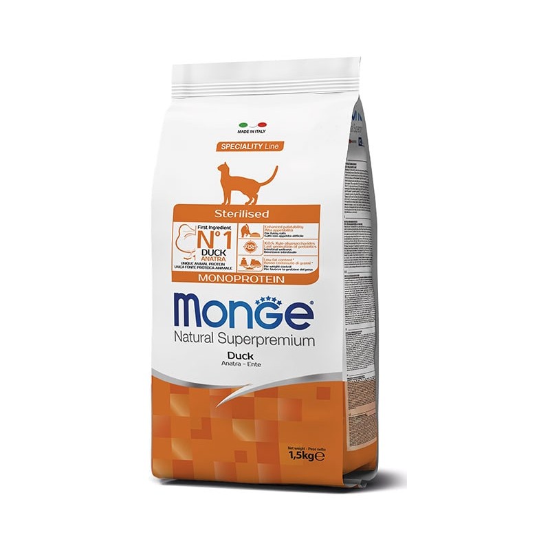 Monge Sterilised Monoprotein Anatra per Gatti In Vendita