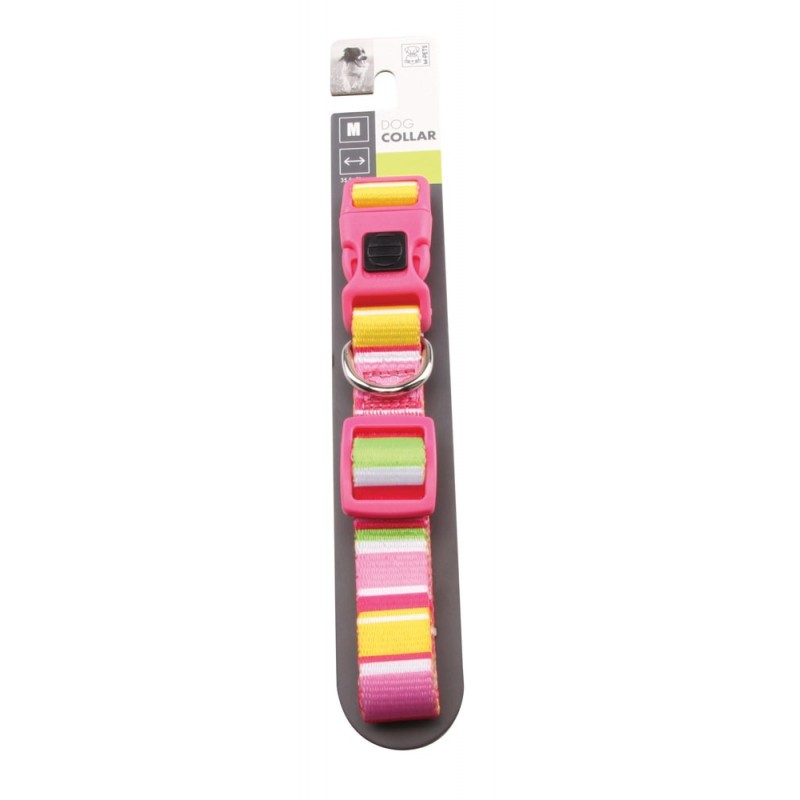 M-Pets Stripes Rosa Collare per Cani Negozi Online