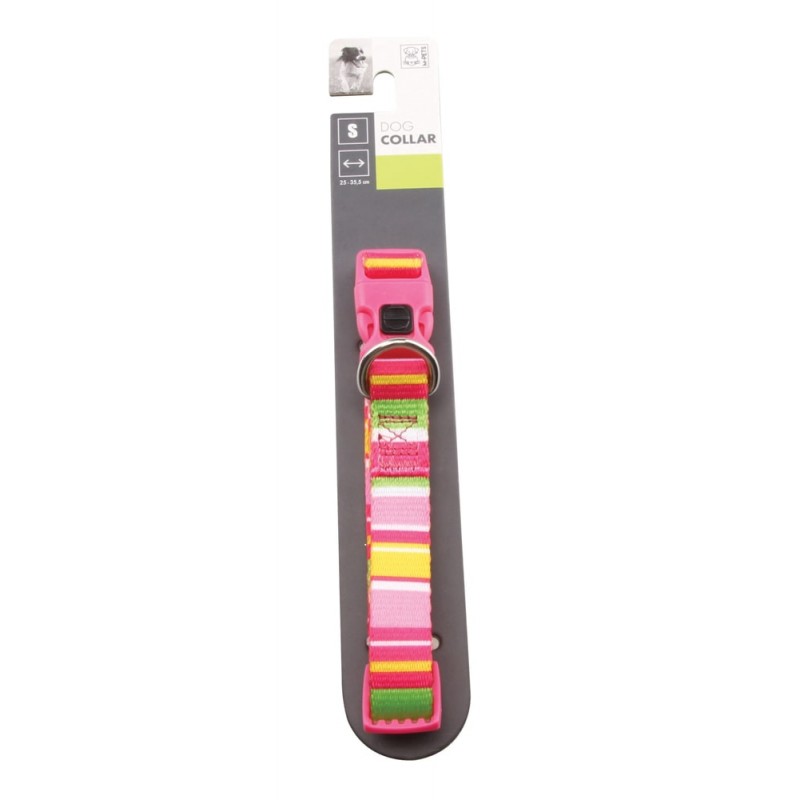 M-Pets Stripes Rosa Collare per Cani Negozi Online