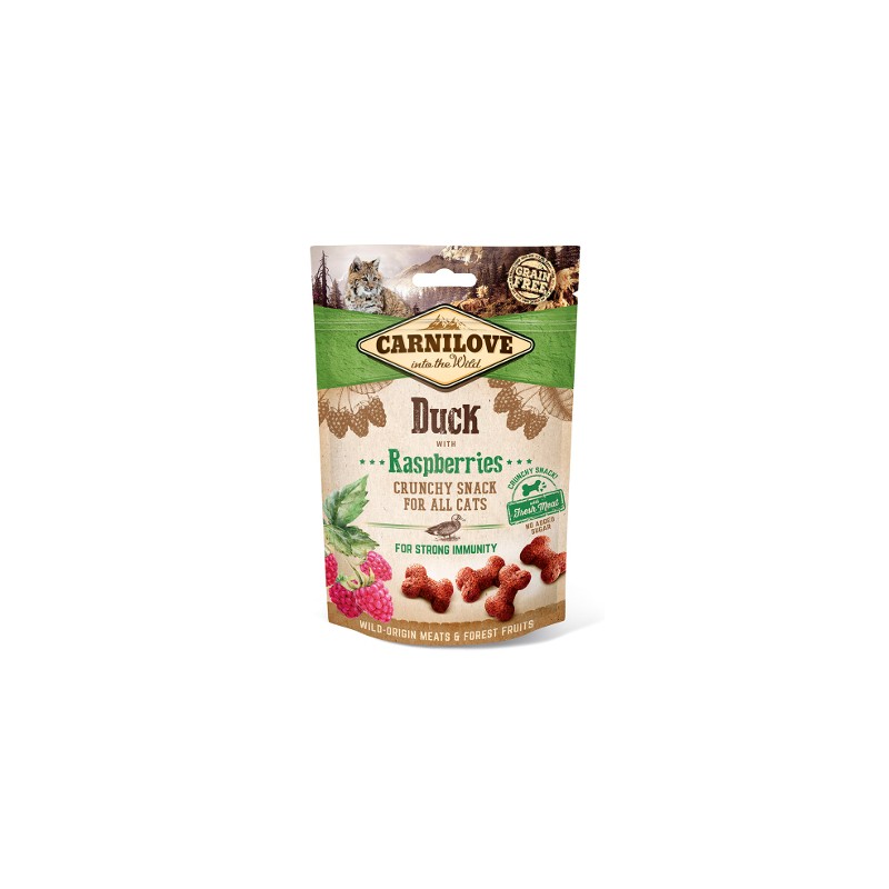 Carnilove Snack Croccante con Anatra e Lampone per Gatti