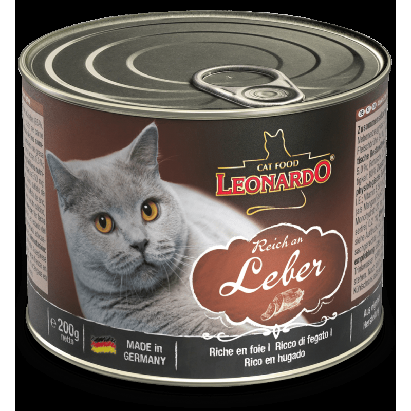 Leonardo Ricco di Fegato Cibo Umido per Gatti Spedizione Gratuita