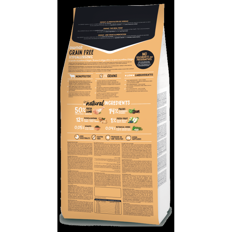 Ownat Grain Free Hypoallergenic Agnello per Cani Hotsell