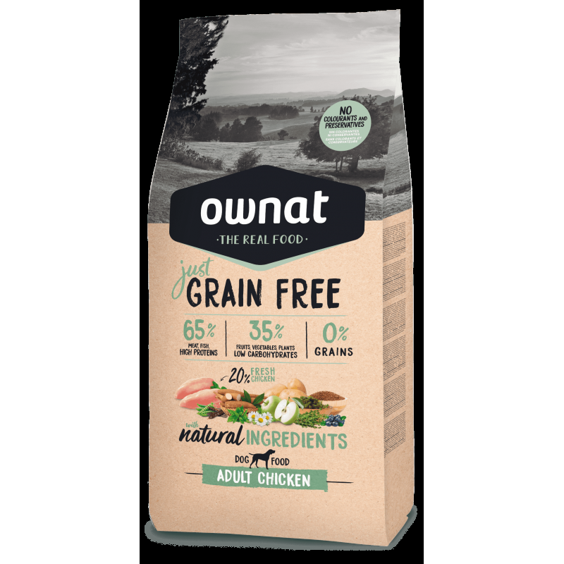 Ownat Just Grain Free Adult con Pollo per Cani