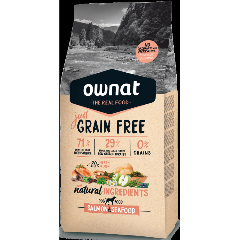 Ownat Just Grain Free Adult con Salmone per Cani