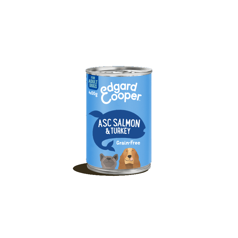 Edgard Cooper Salmone e Tacchino Cibo Umido per Cani Adulti