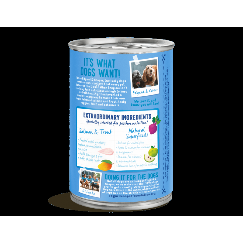 Edgard Cooper Salmone e Tacchino Cibo Umido per Cani Adulti Promozione Limitata