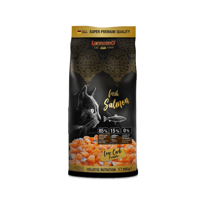 Leonardo Fresh Salmone e Pollo Cibo Secco per Gatti