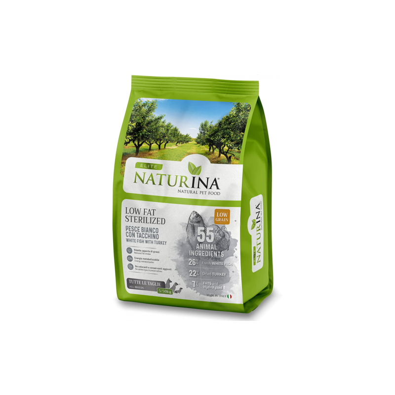 Naturina Elite Adult Low Fat e Sterilized per Cani