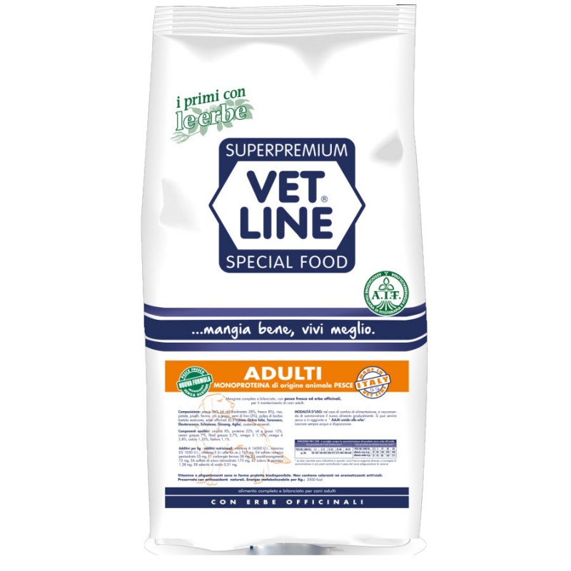 Vet Line Adulti al Pesce per Cani