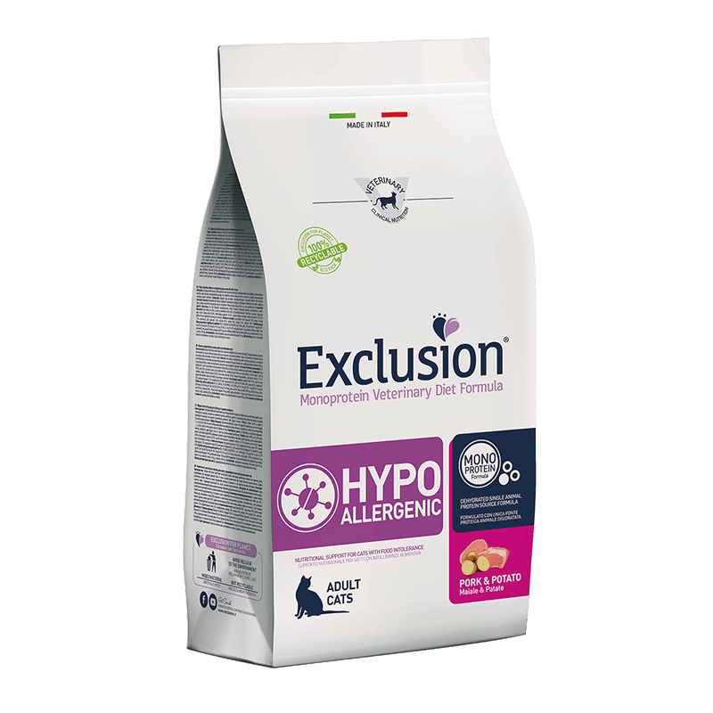 Exclusion Diet Hypoallergenic Maiale e Patate per Gatti