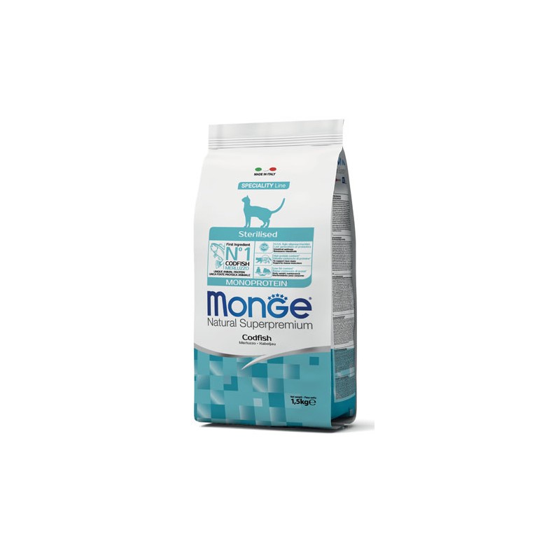 Monge Sterilised Monoprotein Merluzzo per Gatti