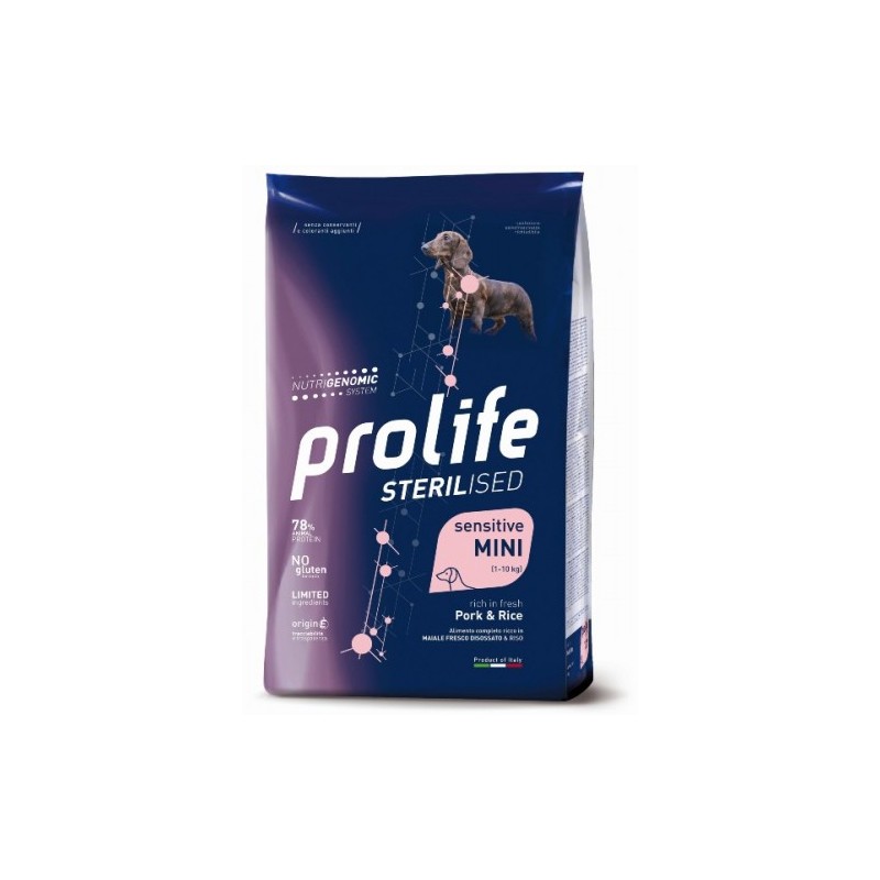 Prolife Sterilised Mini con Maiale e Riso per Cani Sterilizzati