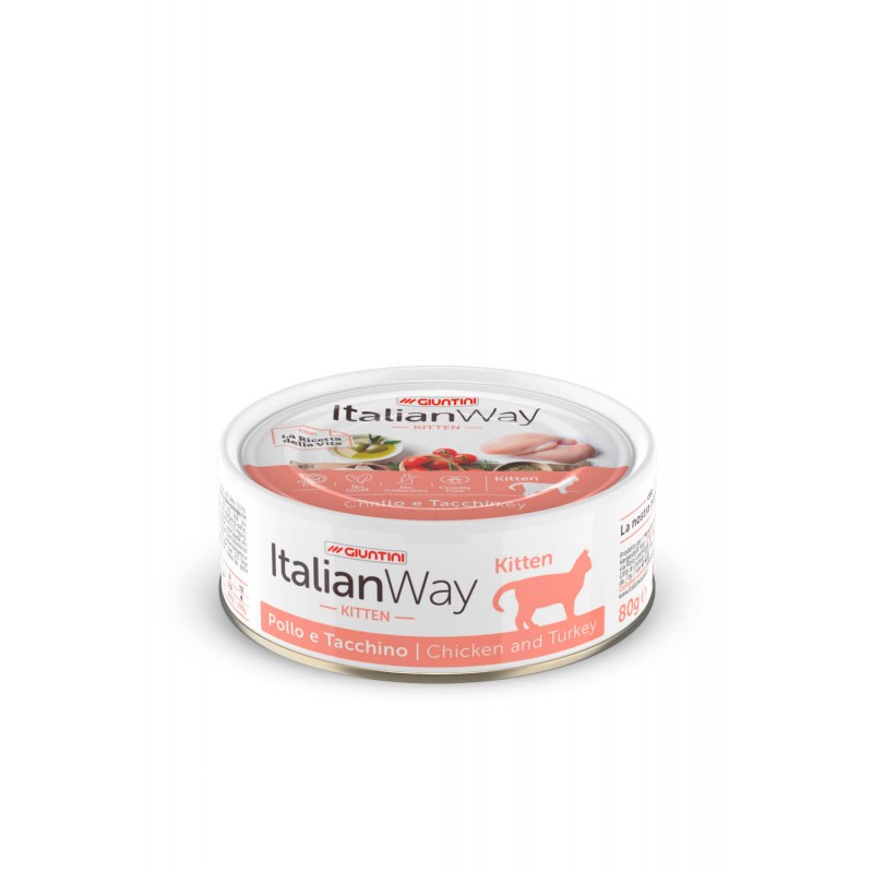 ItalianWay Kitten Pollo e Tacchino Cibo Umido per Gattini