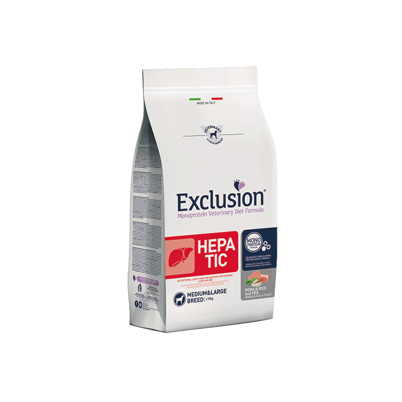 Exclusion Diet Hepatic Maiale e Riso per Cani