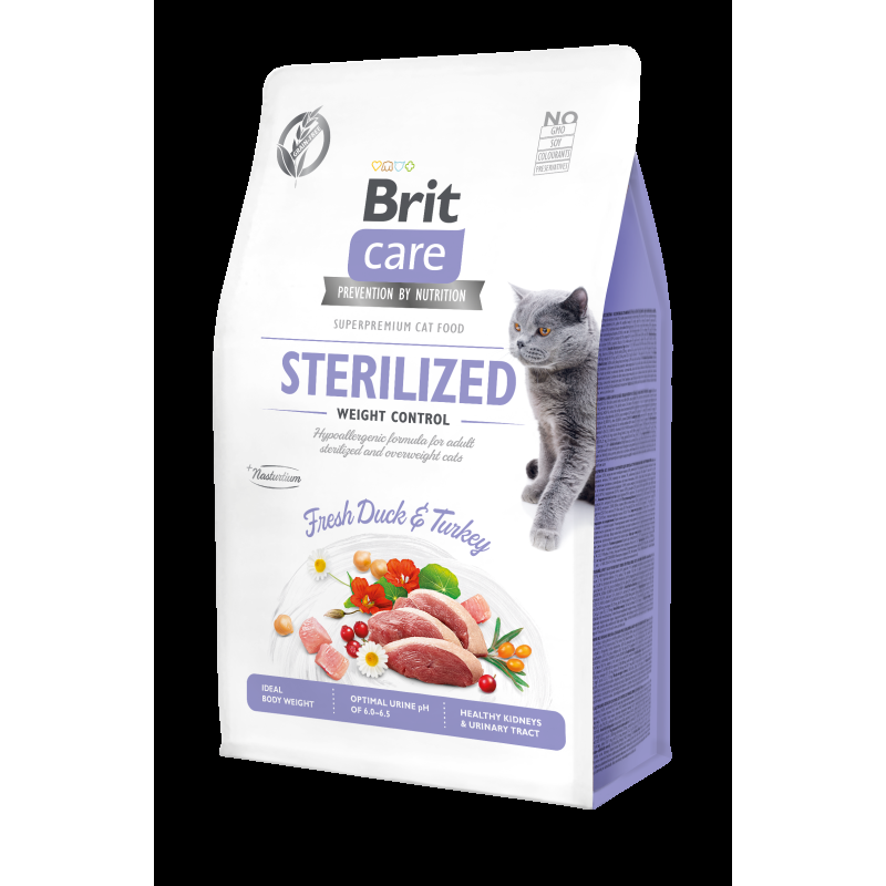 Brit Care Sterilised Weight Control con Anatra e Tacchino per Gatti