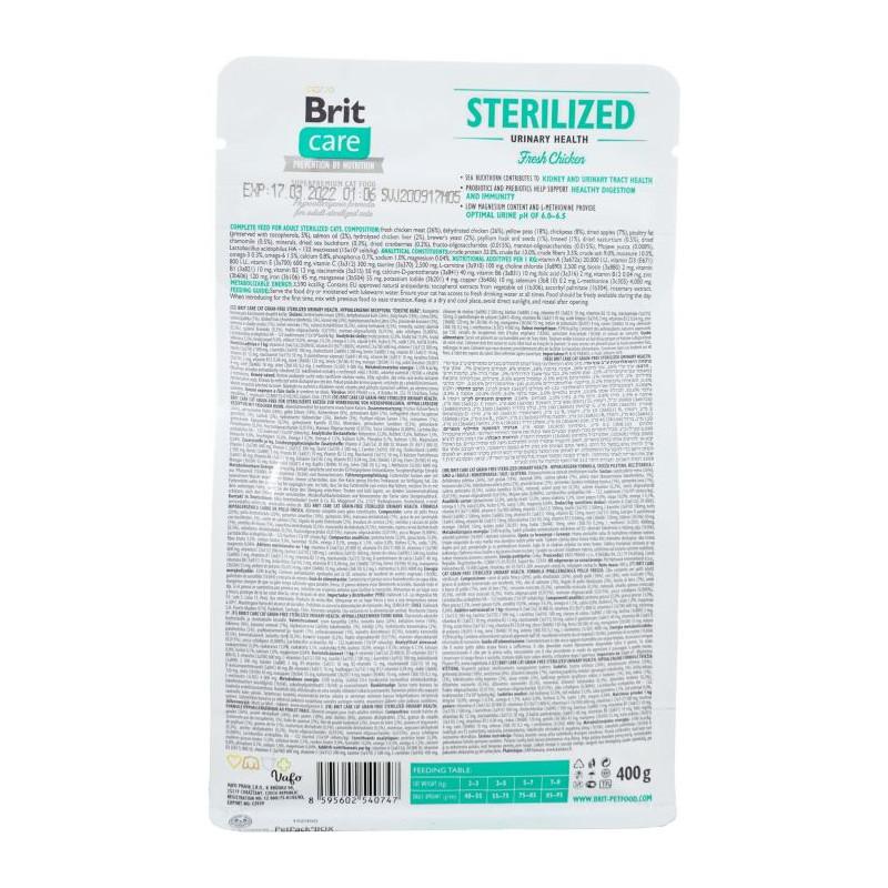 Brit Care Sterilised Urinary Health con Pollo Fresco per Gatti Vendite Flash