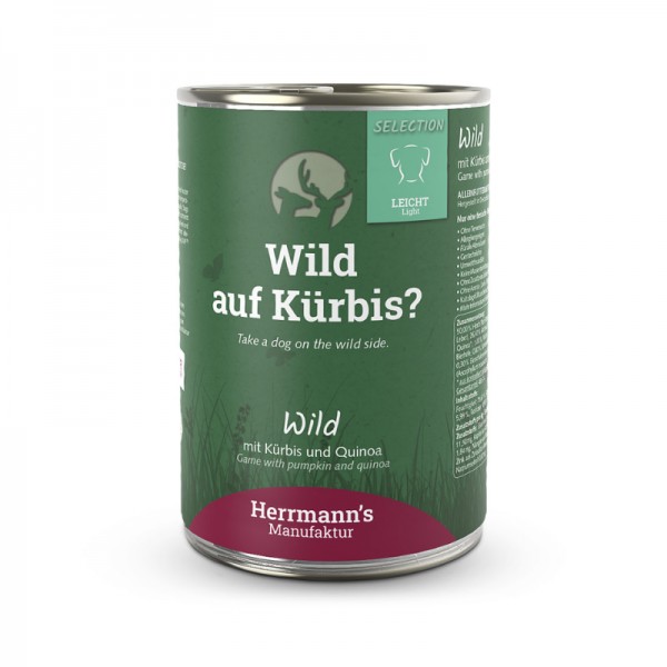 Herrmann's Selection Light Cervo con Zucca e Quinoa per Cani Vendite Flash