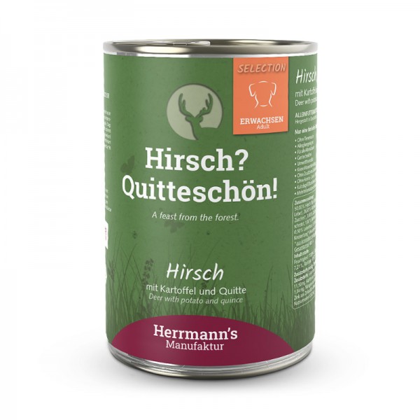 Herrmann's Selection Cervo con Patate e Mele per Cani Nuova