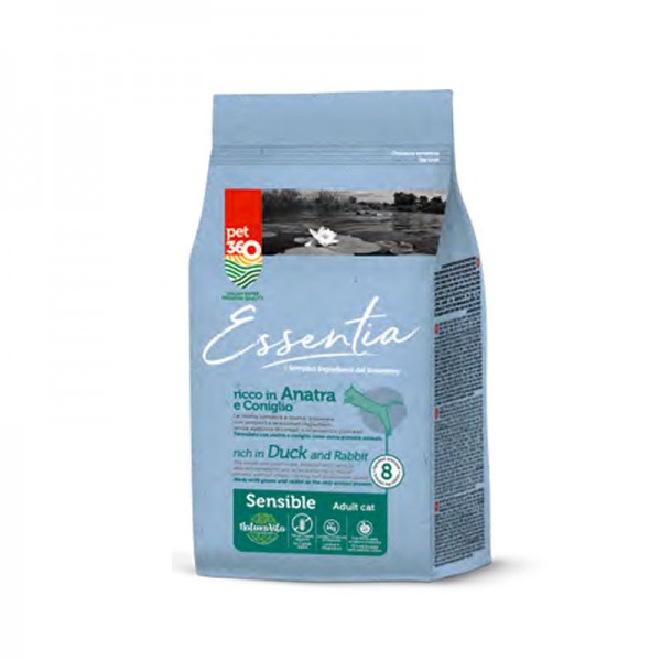 Essentia Adult Sensible Anatra e Coniglio Grain Free per Gatti Spedizione Gratuita