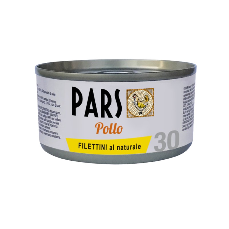 Pars Monoproteico Filettini al Naturale Pollo per Cani e Gatti 85gr Nuova