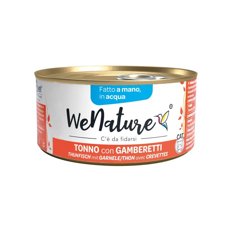WeNature Tonno con Gamberetti in Acqua Umido per Gatti 2025