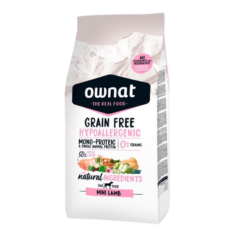 Ownat Dog Hypoallergenic Grain Free Adult Mini Agnello per Cani