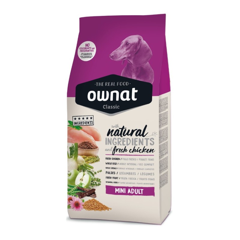 Ownat Dog Classic Adult Mini Pollo Mela e Riso per Cani