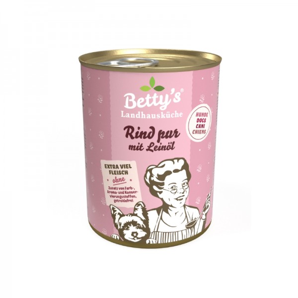 Betty's Landhausküche Manzo con Olio di Lino Umido per Cani Outlet