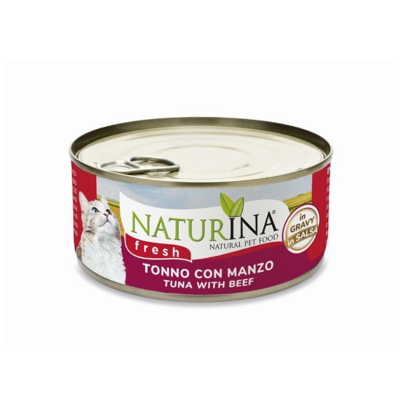 Naturina Fresh Tonno con Manzo in salsa per Gatti