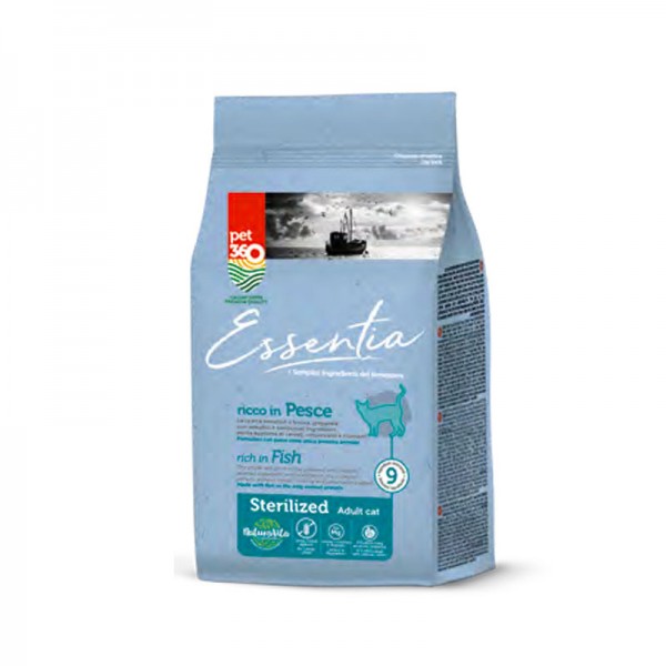 Essentia Adult Sterilized al Pesce Grain Free per Gatti Nuovo