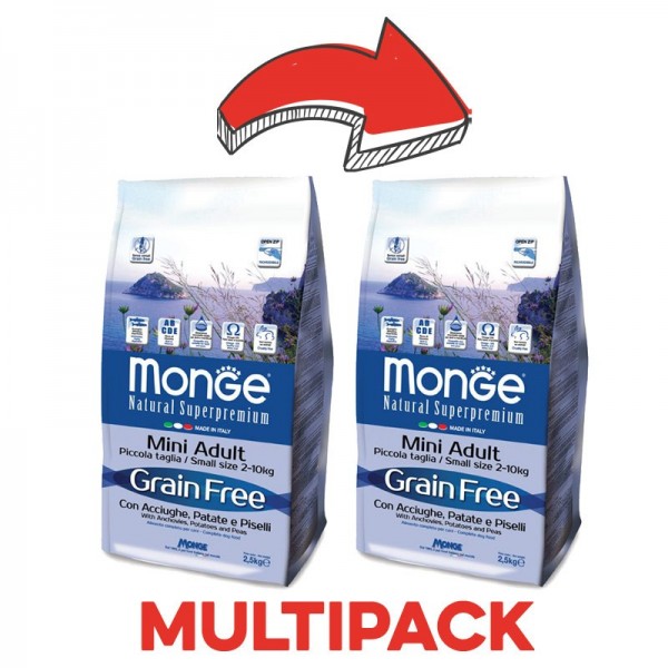 Monge Grain Free Adult Mini Acciughe e Patate 2025