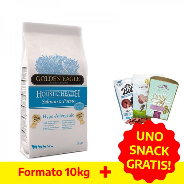 Golden Eagle Sensitive Salmone e Patate Grain Free per Cani Nuovi prodotti