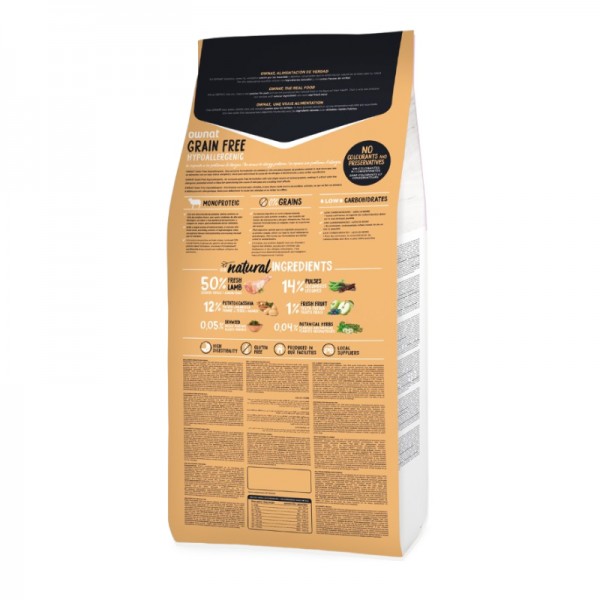 Ownat Dog Hypoallergenic Grain Free Adult Agnello per Cani Hotsell