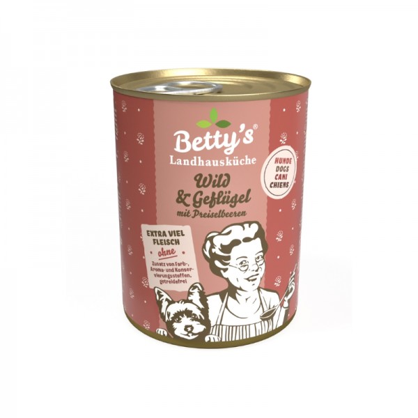 Betty's Landhausküche Selvaggina e Pollame Umido per Cani Latest stili