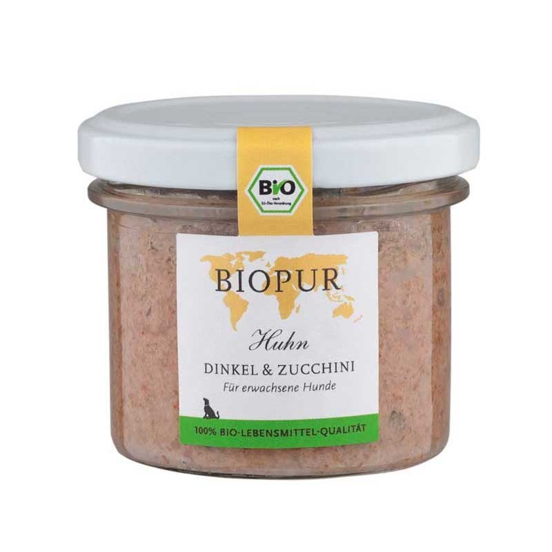 Biopur Adult Pollo Farro e Zucchine Umido per Cani 100 g