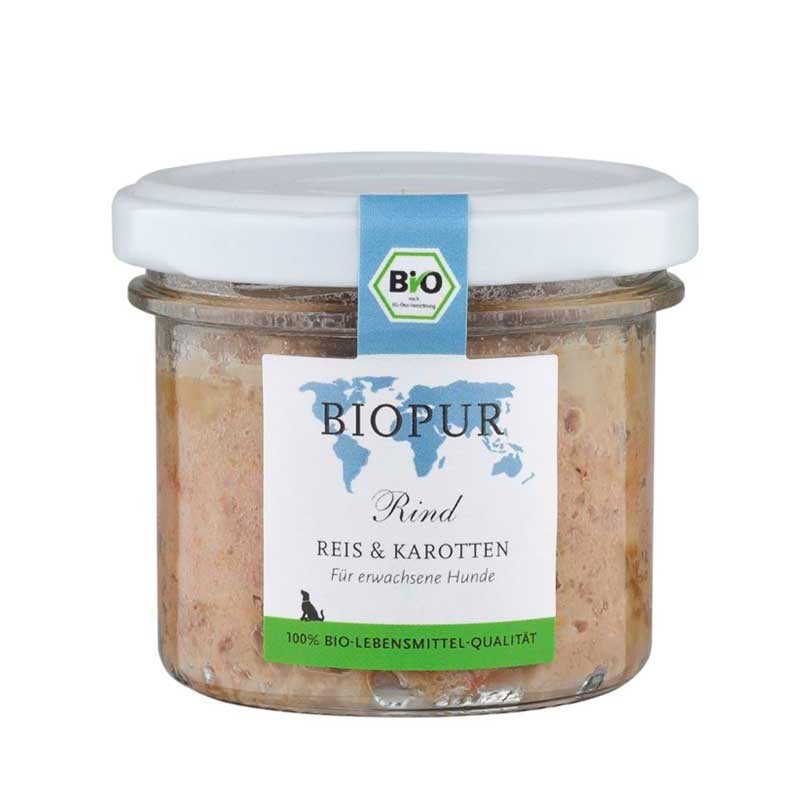 Biopur Adult Manzo Riso e Carote Umido per Cani 100 g
