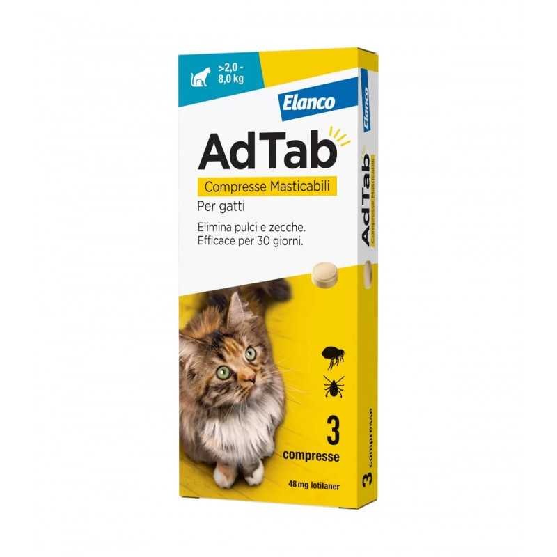 Elanco Adtab Compresse Masticabili per Gatti Spedizione gratuita