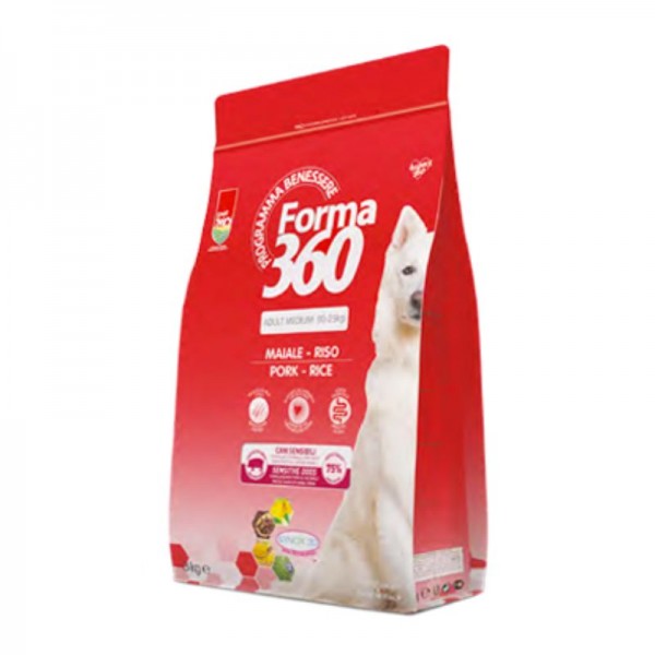 Forma360 Medium Adult Maiale e Riso Per Cani Negozio online di fabbrica