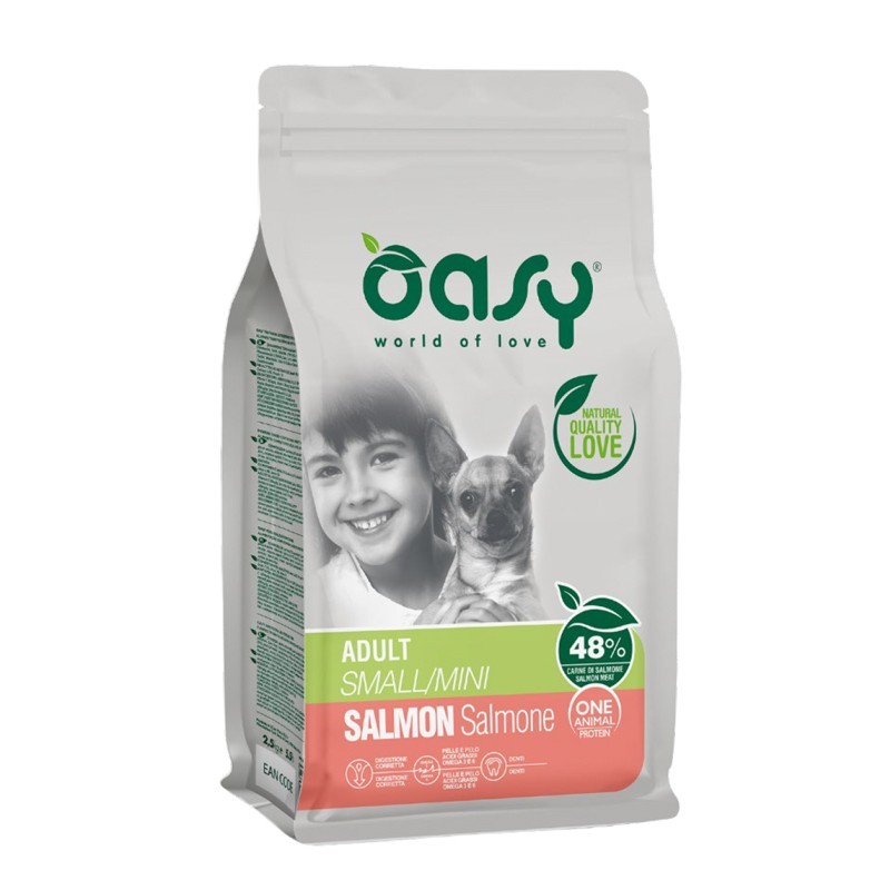 Oasy One Animal Protein Adult Small/Mini Salmone per Cani Offerta natalizia