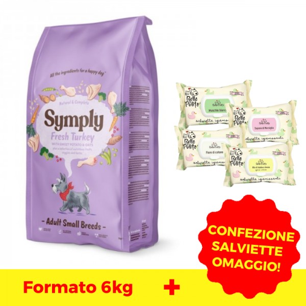 Symply Adult Small Breeds Tacchino Fresco Patata Dolce e Avena Sottocosto