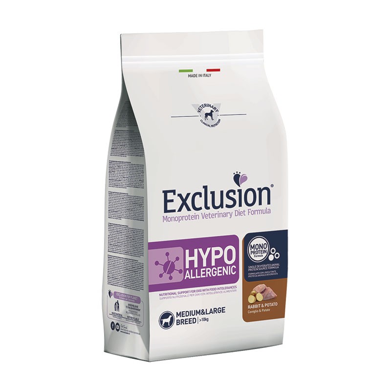 Exclusion Diet Hypoallergenic Coniglio e Patate Medium & Large Breed per Cani