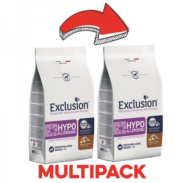 Exclusion Diet Hypoallergenic Coniglio e Patate Medium & Large Breed per Cani Online Outlet