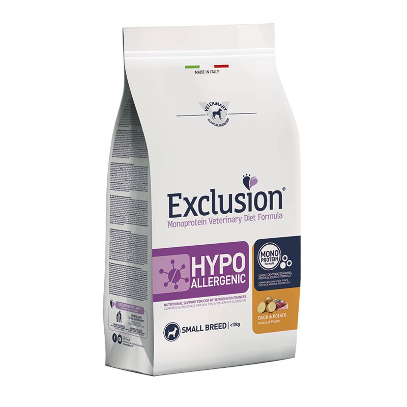 Exclusion Diet Hypoallergenic Anatra e Patate Small Breed per Cani Offerte stagionali